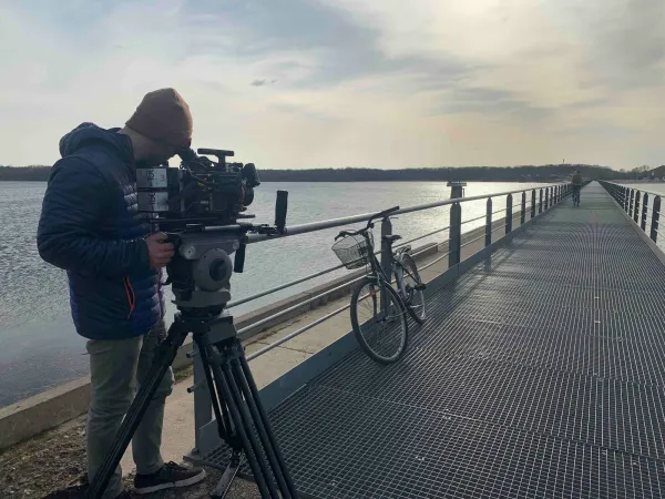 Romain Dal Farra sur un tournage